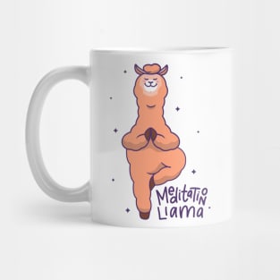 Cute Llama Meditation Llama Mug